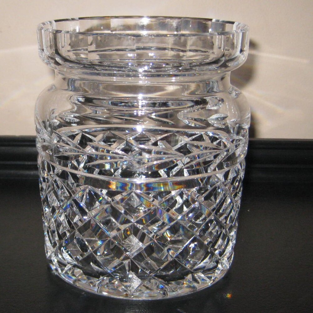 Vintage Waterford Crystal Biscuit Barrel Glandore Jar Canister NO LID